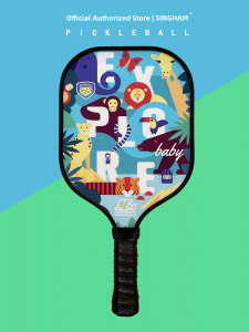 Sinsham Childrens Professional Pickleball Racket Board Glass Fiber Hard Court Sports Fitness Fans Goods Uv Print Handle