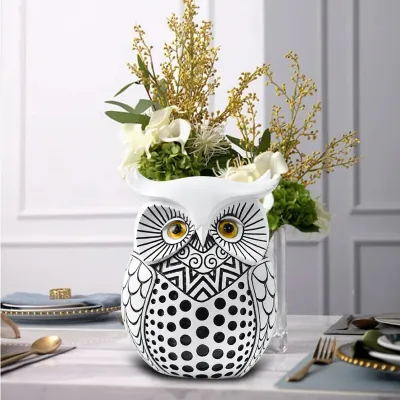 Owl Statue Home Decor Simple Accent Cute Animal Sculpture Owl Decorations for Home for Tabletop Entrance Shelf Mantel