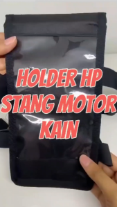 Holder Hp Motor Kain Kulit Tas Cover Pelindung Handphone Stang Setang Sepeda Motor Pengaman Ponsel Ojol Waterproof Anti Maling