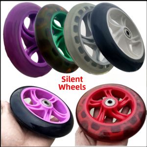 145mm Silent High Elasticity Scooter Wheel PU Wheels Baby Carriage Modification Step-On Wheels 6 Inch Bull Tendon