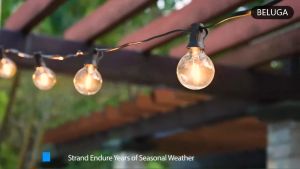 Thirlife Outdoor Waterproof String Lights G40 Globe String Lights with Bulbs-UL Listd for Indoor/Outdoor Decor Garden