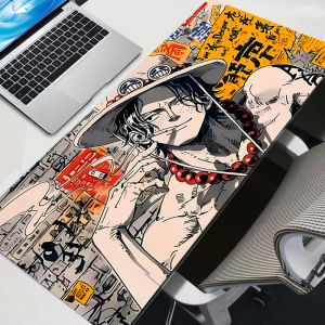 Bandai | Mouse Pad Gaming Accessories One Piece Ace PC Gamer Alfombrilla Xxl Computer Desk Mat Laptop Varmilo Keyboard Mousepad
