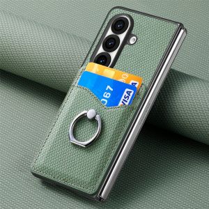 szhaiyu | Shockproof Leather Ring Stand Phone Case For Samsung Galaxy Z Fold 8 7 6 5 4 Ultra Wallet With Credit Card Slot Holder Cover