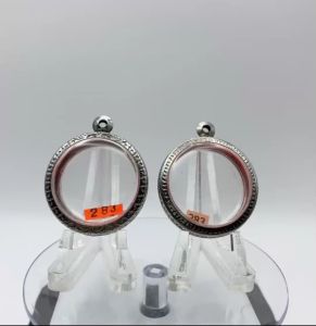 283 หนา/บาง ตลับพระ กรอบพระสแตนเลสลายไทย กลม เหรียญกลม จตุคาม ว่าน ขนาดวงใน 3.2*3.2 ซม.  ขนาดใส่สวย 2.9*2.9 ซม.