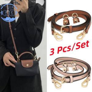 3Pcs/Set Longchamp Bag Crossbody Strap Diy Accessories No Punching Leather Buckle Adjustment Shoulder Strap Longchamp Bag Diy Strap Lady Shoulder Bags DIY Replacement Accessories