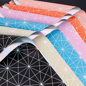 Flower Wrapping Paper Cellophane Hologram Mix Kertas Bouquet Ecer 6009