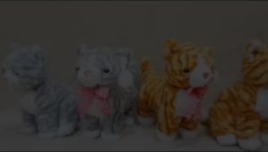 Dreamtoys96 Boneka Kucing Bulu Belang-Belang Sit Cat Print Rassel M