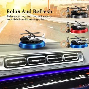 Solar Helicopter Car Perfume Diffuser Car Air Freshener Long Lasting Auto Aroma Diffuser Minyak Wangi Kereta Luxury Car Interior Deodorant