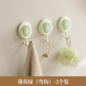 Powerful Bathroom Hook Suction Cup Rotating Wall Mounted No Drilling Needed Strong Weight Capacity Plastic Adhesive Wall Hook