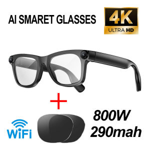 4K HD AI Smart Glasses Remote 800W Pixel Camera  Photo Camera Recording Translator Voice Assistant Music Wireless Sunglasses