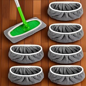 4/6/8 Pack Ultrafine Microfiber Washable Mop Pads Reusable Super Absorbent Chenille Fabric Replacement Pads