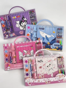 METECH Kids Painting Set Primary School Supplies Seal Cartoon Stationery Set Stationery Gift Box Kid