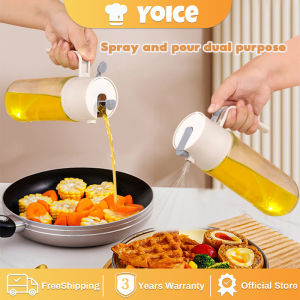 Yoice 500ml Glass Oil Pot Automatic Flip Cover Seasoning Bottle Glass Soy Sauce Bottle Olive Oil Bottle With Handle Transparent Cover Seasoning Bottle