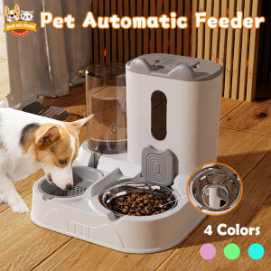 2 in1 Large Automatic Pet Feeder Cat Food and Water Double Dispenser Cat Dog Drinking and Food Bowl