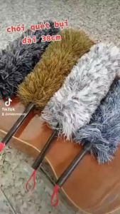 Chổi quét bụi làm bằng sợi chỉ mềm mịn dài 38cm - Chổi lông quét bụi không rụng lông