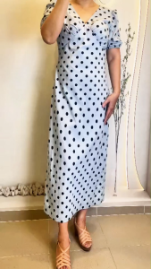 Đầm linen trung niênđộ bền caomát mịnthấm hút mồ hôimay viền tỉ mỉsản xuất độc quyền tại Kiều Oanh Designer