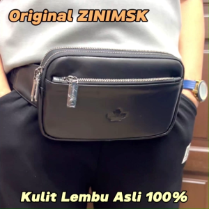 Ready Stock!! ZINIMSK 100% Cow Leather Business Men Waist Bag Pouch Bag Chest Bag ZZNICK
