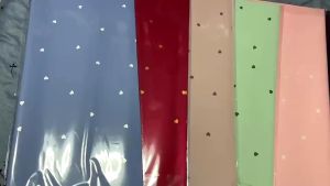 20 Lembar Wrapping Paper Kertas Buket LOVE Polkalove Cellophane Kado Ecer KB6134