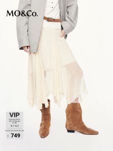 MO&Co. | Flowing Poetry Style Chiffon Georgette Stacked Irregular Skirt