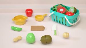 เล่นเด็กในครัว ชุดครัวทำอาหาร ของเล่นเด็ก ผักผล ผลไม้ ผู้ชาย 10 ชุด ราคาถูกต้อง",