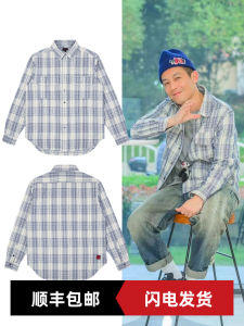 Jin Fan Pure Cotton Plaid Shirt Couple Style Loose Casual Mens Long Sleeve Shirt Breathable Moisture Wicking Spring Autumn Winter