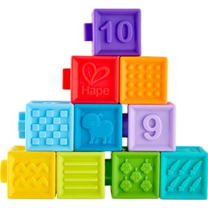 Hape | Soft Texture Educational Building Blocks for 6-12 Months Infants
