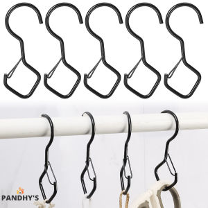 3Pcs Metal S-Shaped Hook Kitchen Pot Rack Closet Rod Clothes Storage Hanger Hooks Windproof Hanging Clasp Household Storage Tool