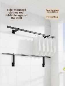MINGZHI | Foldable Side Mount Wall Clothes Drying Rack
