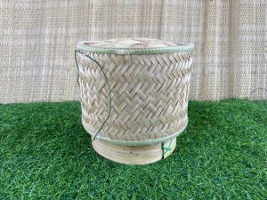 กระติบ ข้าวเหนียว จักสานจากไม้ไผ่ ขนาด 8 นิ้ว