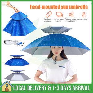 Fashion Outdoor Sun Protection Umbrella Hat Head-mounted Sunshade Overhead Fishing Portable Umbrella Hat