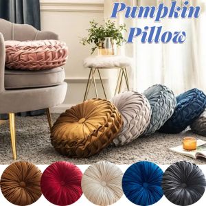 Fashion Super European Luxury Plush Throw Pillow Cushion Round Fabric Handmade Pleated Pumpkin Seat Cushion Sofa Decoration