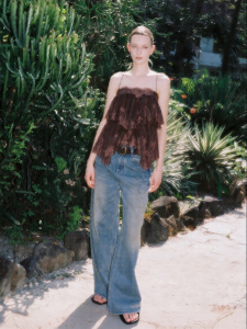 OAKMOO | Quần Jeans Chân Rộng Lỏng Vintage Vẽ Tự Tay