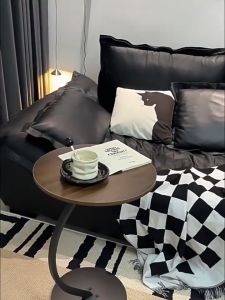 JIAJU Coffee Table Small Round Side Table Sofa Livingroom Bedroom Storage Rack Balcony Meja Bulat Meja Teh Bedside Cabinet G形茶几边几