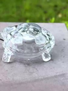 Miniature Tortoise Statue Chinese Lucky Feng Shui Ornament for Home Office Desk Decoration Crystal Turtle Figurine Home Decor