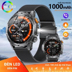 Đồng Hồ Thông Minh LIGE 1000mAh Màn Hình AMOLED Thời Lượng Pin Dài Dành Cho Nam Chống Nước IP68 Thể Thao Gọi Bluetooth Đèn LED Theo Dõi Nhịp Tim