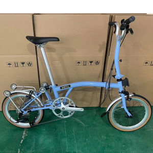 German Small Cloth Hito Foldable Bicycle 16-Inch Ultra-Light Portable Variable Speed Retro Adult Men Ladies Can Implement