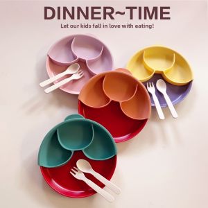 JUZIJIADEKEER | Baby Silicone Compartment Dish Portable