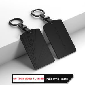 Ốp Khóa Silicon Cho Tesla Model Y Juniper 2025 2026 Vỏ Bảo Vệ Thẻ Khóa Xe Kiểu Plaid Phụ Kiện Ô Tô