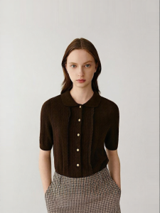 ICICLE | Coarse Woven Cashmere Knit Cardigan