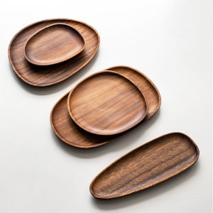 Walnut Wood Real Wooden Irregular Japanese Style Tray