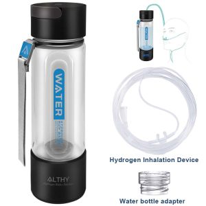 ALTHY Hydrogen Water Generator Bottle Cup DuPont SPE+PEM Dual Chamber Maker lonizerPlus Electrolysis TimesH2 Inhalation device