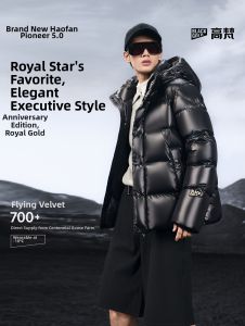 Guvet | Thermal Black Five Section Goose Down Jacket For Men