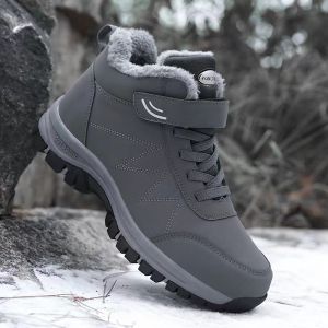 SHIPAILUO | Thickened Fleece Lined Cotton Shoes Winter Warm Workwear Soft Bottom Waterproof Snow Boots Flat Heel Casual Daily Wear