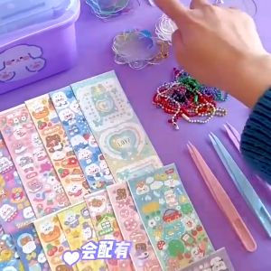 826PCS Full Set CUCKOO Material Package Sticker Kids Keychain DIY Hand Tools Goo Card Guka Gift 咕卡 咕盘 贴纸 咕卡材