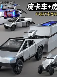 Tesla Cybertruck Mini Off-Road High-Speed Alloy Car Desktop Self-Returning Toy for Boys And Bé Gáis over 3 Years Old