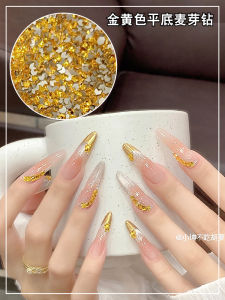 New Arrival Golden Malt Diamond Bottoming Drill Nail Art Small Size Transparent White Stitching Wheat Diamond Super Flash K9 Jewel Nails Decorative Diamond