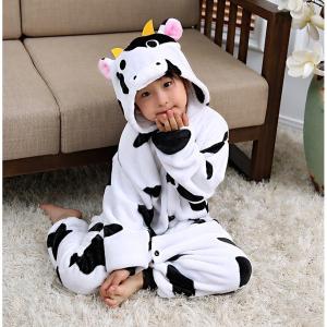 Bộ đồ ngủ liền thân hình bò sữa dễ thương cho bé