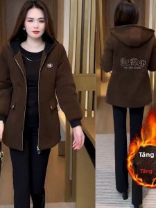 QIAOXIZI | Warm Wool Lined Coat for Senior Women