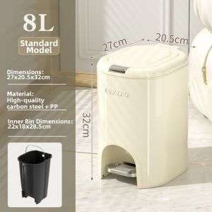ASCOR | Luxury 2026 New Style Kitchen Trash Can with Lid and Pedal