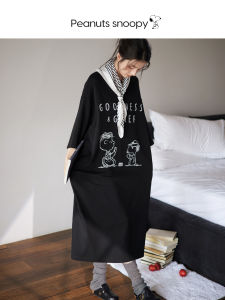 BEIYAN | Thin Cool Cotton Mid-Sleeve Sleepwear Dress
